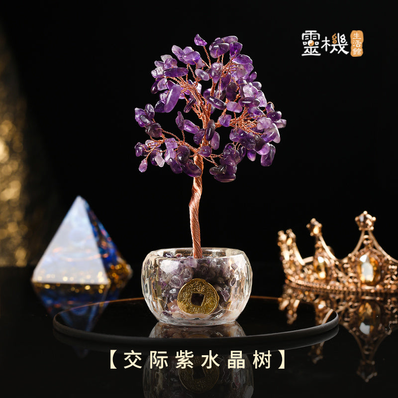 Multi-Color Blessings Crystal Tree - Feng Shui for Abundance & Luck