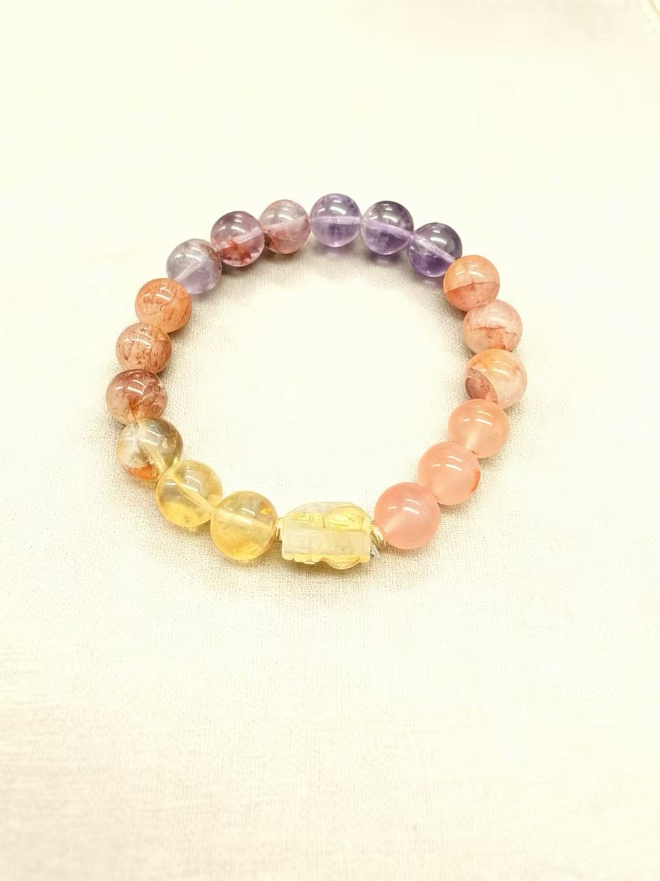 Nine Purple Fire Pixiu Amethyst Bracelet - Wealth & Fire Element Energy