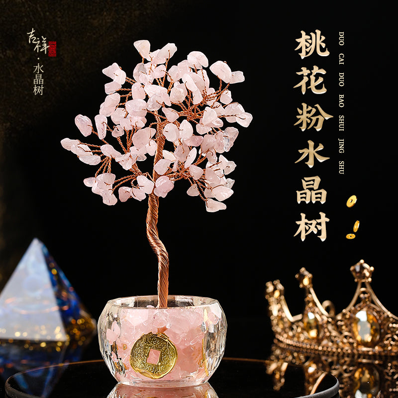 Multi-Color Blessings Crystal Tree - Feng Shui for Abundance & Luck