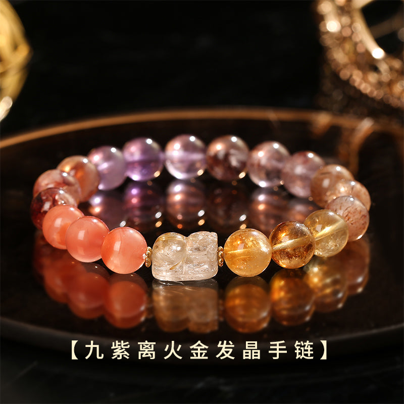 Nine Purple Fire Pixiu Amethyst Bracelet - Wealth & Fire Element Energy